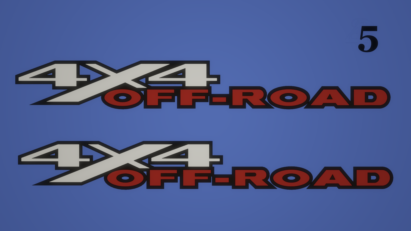 4X4 Off road Decals. Ford/Toyota/Mitsubishi/Jeep