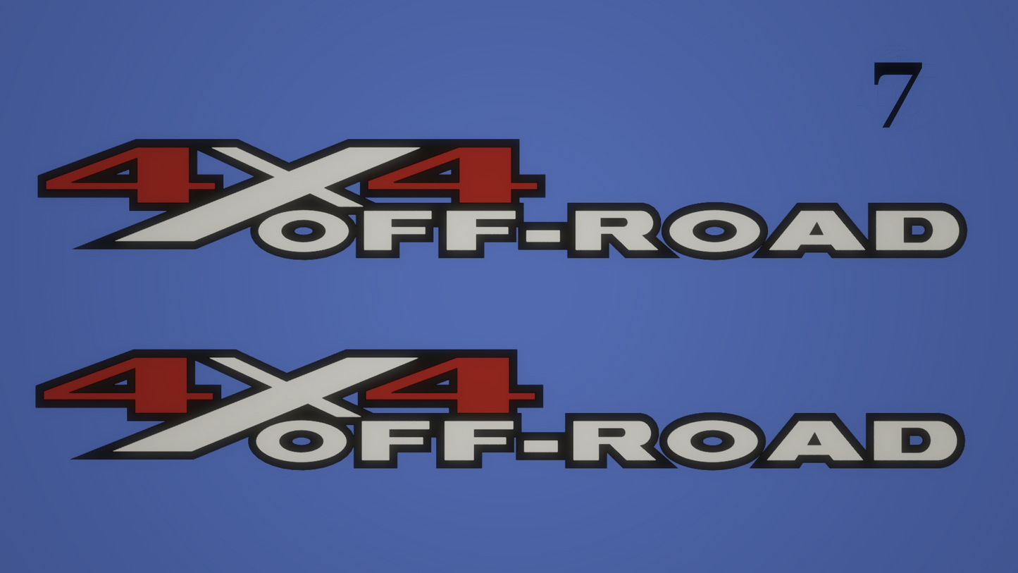4X4 Off road Decals. Ford/Toyota/Mitsubishi/Jeep