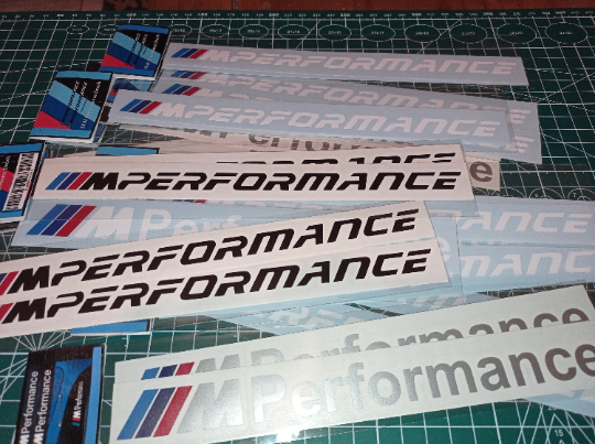 BMW M Performance Side Skirt Decals. 2X High Quality Vinyl Stickers.