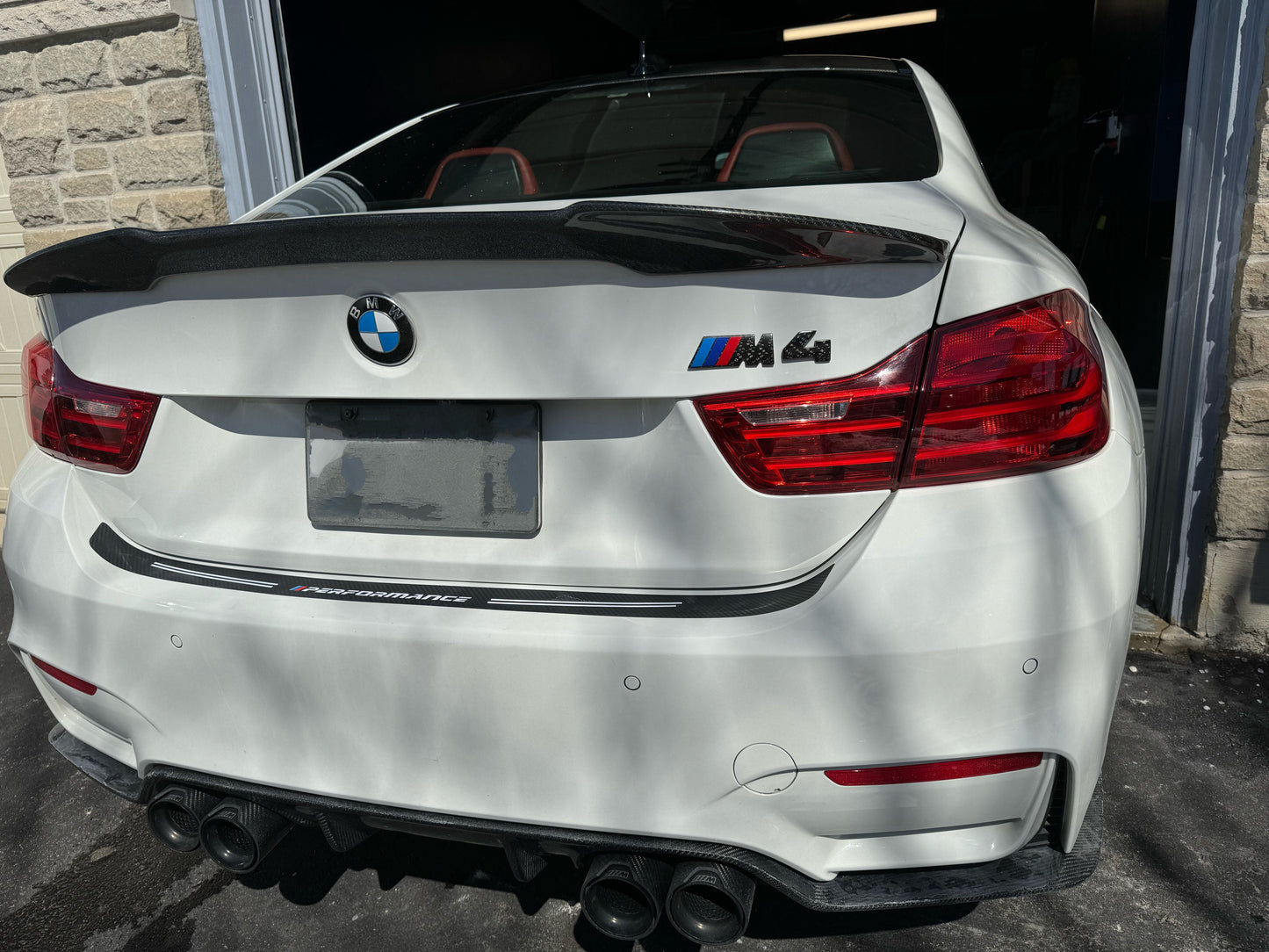 BMW M4 Carbon Fiber rear Badges. Solid Carbon Fiber Badge Set M+4.